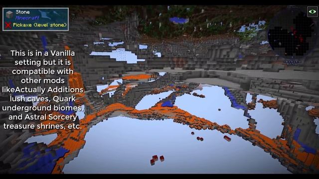 Worley's Caves Mod For Minecraft 1.12! Bit-by-Bit By Mischief Of Mice!