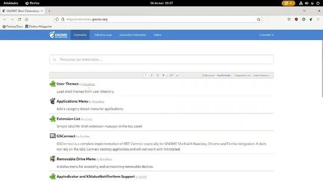Brevíssima Apresentação Fedora 37.