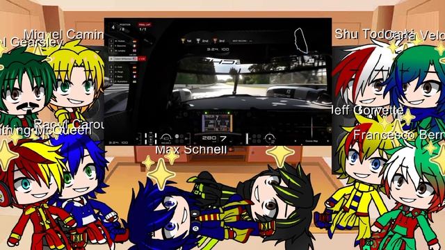 Pixar Cars WGP Racers React to Real Cars Gran Turismo One Lap Magic Race  Gacha Club  Part 25