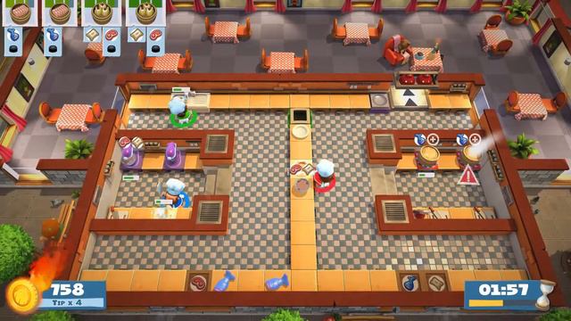 Overcooked 2. Kevin 1. 3 Players. 4 Stars