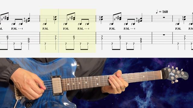 Yngwie Malmsteen - Jet To Jet Riff #1-2【Bpm=128~198 + TAB】