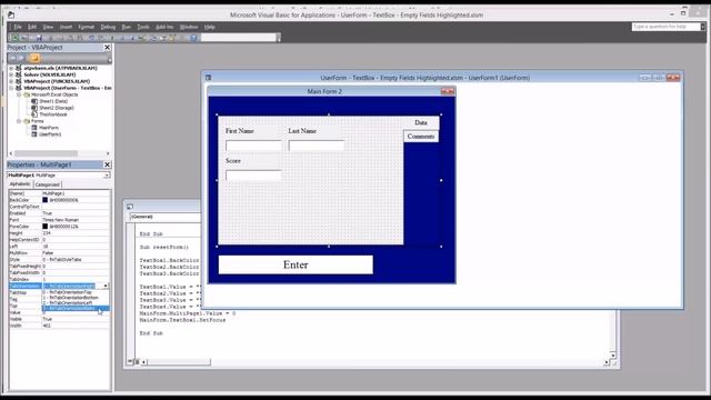 Configuring A MultiPage Control On An Excel VBA UserForm