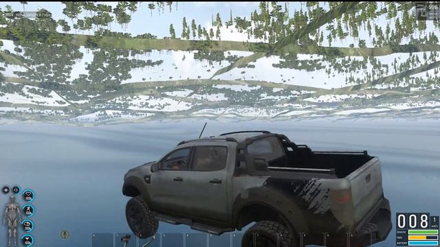 Падение под текстуры на машине в SCUM