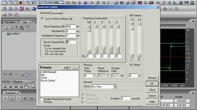 22. Как и для чего служит инструмент Generate Tones в Adobe Audition | Auditionrich.com
