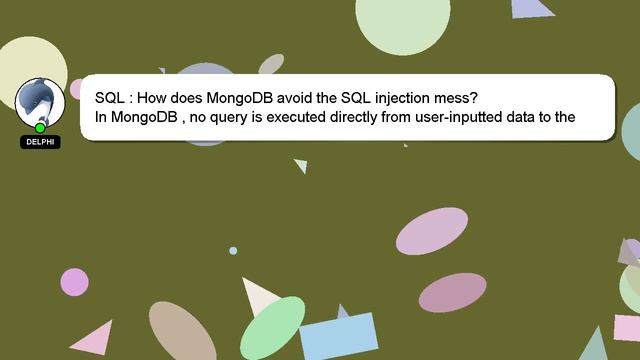 SQL : How Does MongoDB Avoid The SQL Injection Mess?