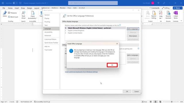 How to Change the Display Language in Microsoft Word