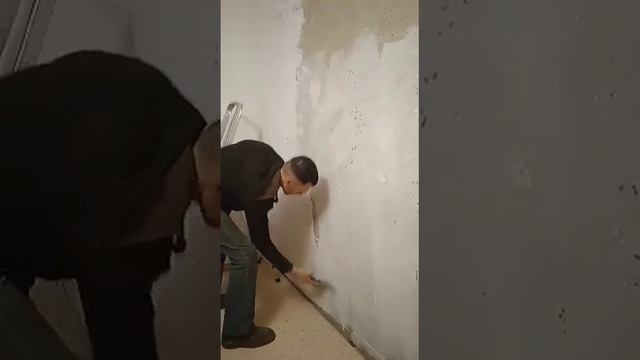 мастер класс по штукатурке стен под обои.