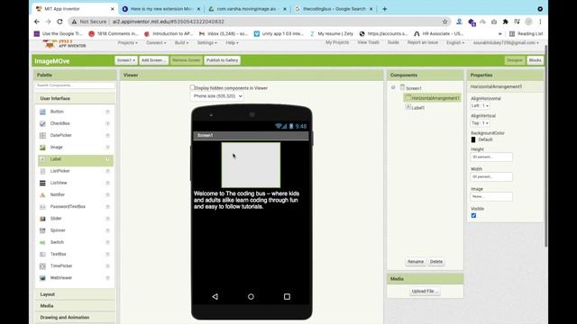 How To Use Movable Image In MIT App Inventor 2