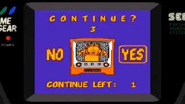 Game Over: Garfield - Caught In The Act (Sega Game Gear)