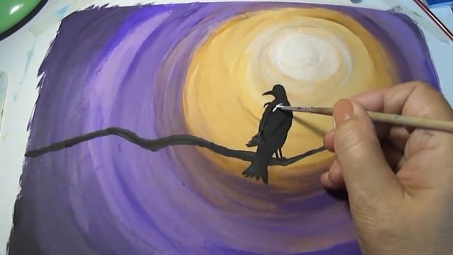 Рисунок Как нарисовать ворона. Как нарисовать птицу.