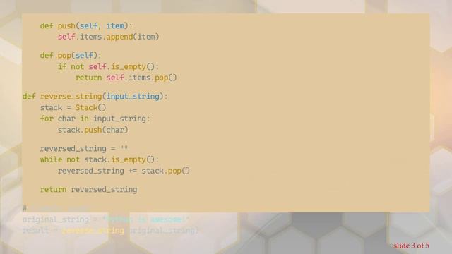 Python Program To Reverse A String Using Stack