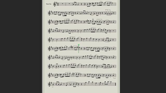 The Beatles - Yesterday (Sheet Music For Saxophone Tenor) Video Sequence For Lessons With Notes