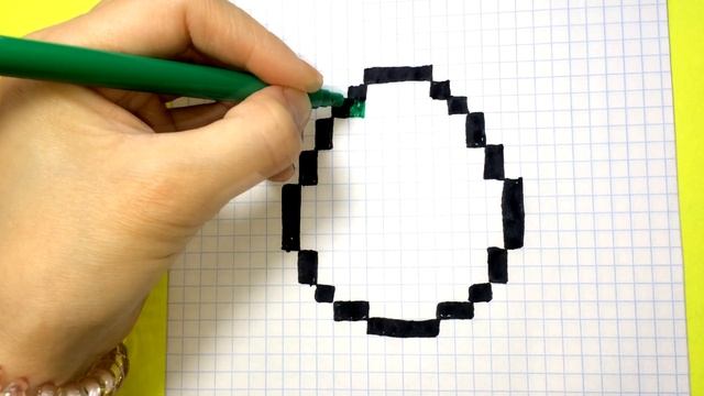 Яйцо с Майнкрафт - Рисунки по клеточкам ♥ Minecraft Egg - Pixel Art