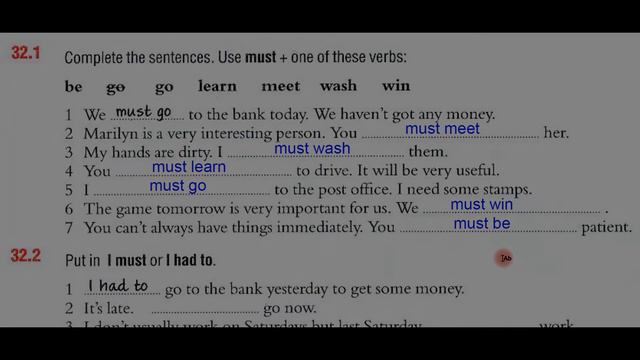 Unit 32  Must...  Had To...