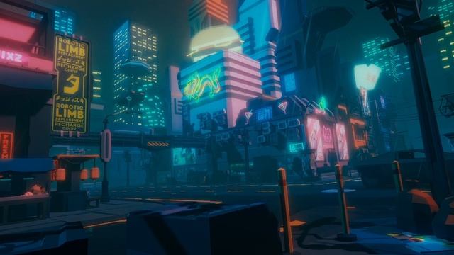Cyberpunk Ambiance (With Music) - Rainy Streets | ASMR/Stress Relief/Sleep