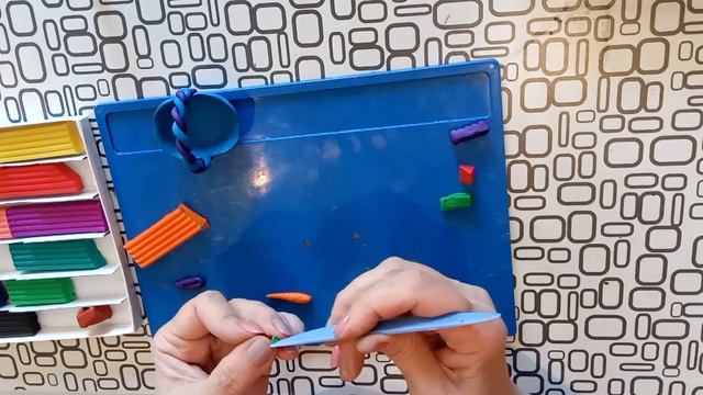 Корзинка с овощами! Лепим из пластилина!