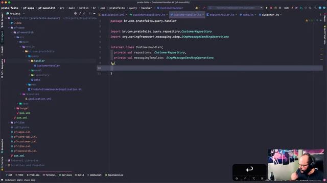 BACKEND IFOOD: QUERY MODEL DE CLIENTE E BROKER COM SPRING BOOT WEBSOCKETS E STOMP