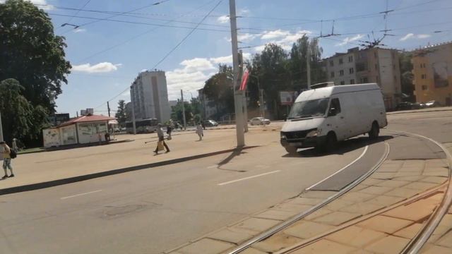 Trip On The Tram BKM-62103 №656/ Поездка на трамвае БКМ-62103 №656