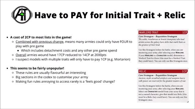 Big 40K Rules Change - The Command Point Changes From Chapter Approved Reviewed...