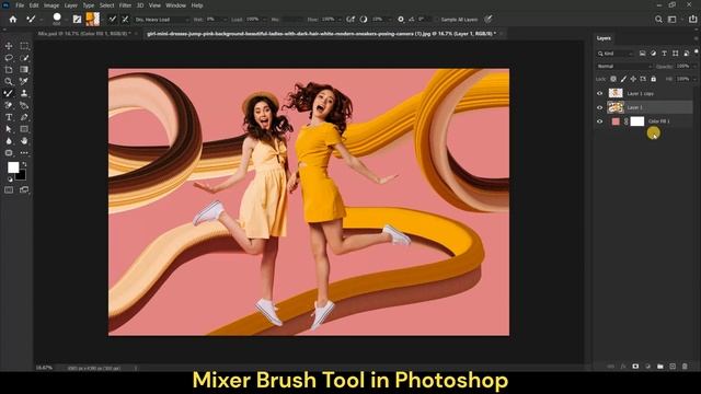 Mixer Brush Tool in Photoshop