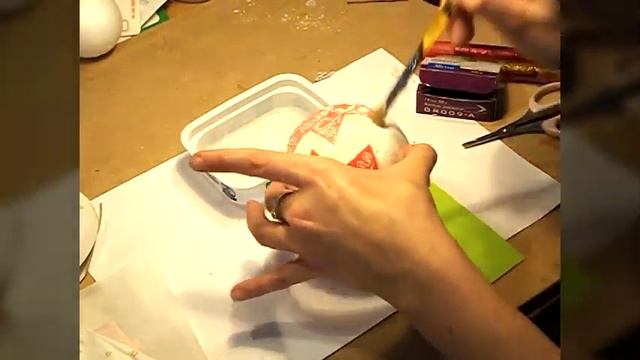 DIY Decoupage Christmas Ball (ENG Subtitles) - Speed Up #43