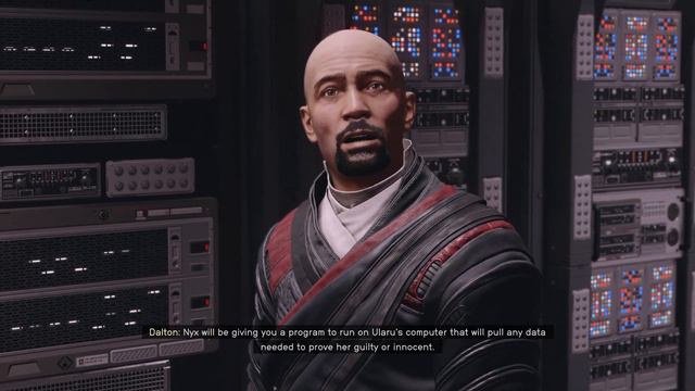 Starfield - Background Checks: Talk To Dalton Fiennes: Cyber Runner Dialogue Choice, Nyx Gameplay