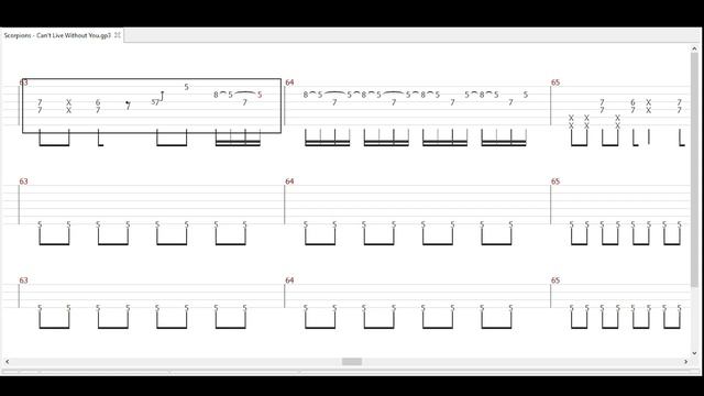 CAN'T LIVE WITHOUT YOU BY SCORPIONS GUITAR AND BASS TABS