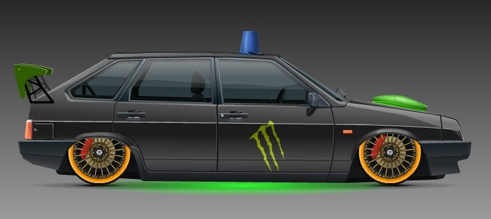 Зимний дрифт на жиге CoxCF