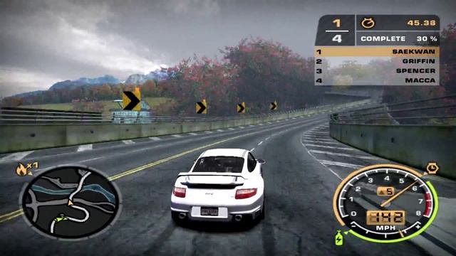NFS Most Wanted - Porsche 911 GT2 (997) Gameplay [720p]