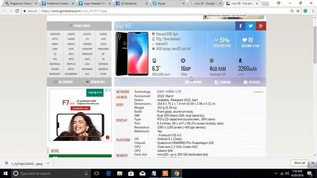 VIVO V9 REVIEW  2018 // FULL SPECIFICATION