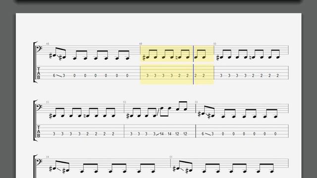 Metallica   Frantic Bass Guitar Tablature
