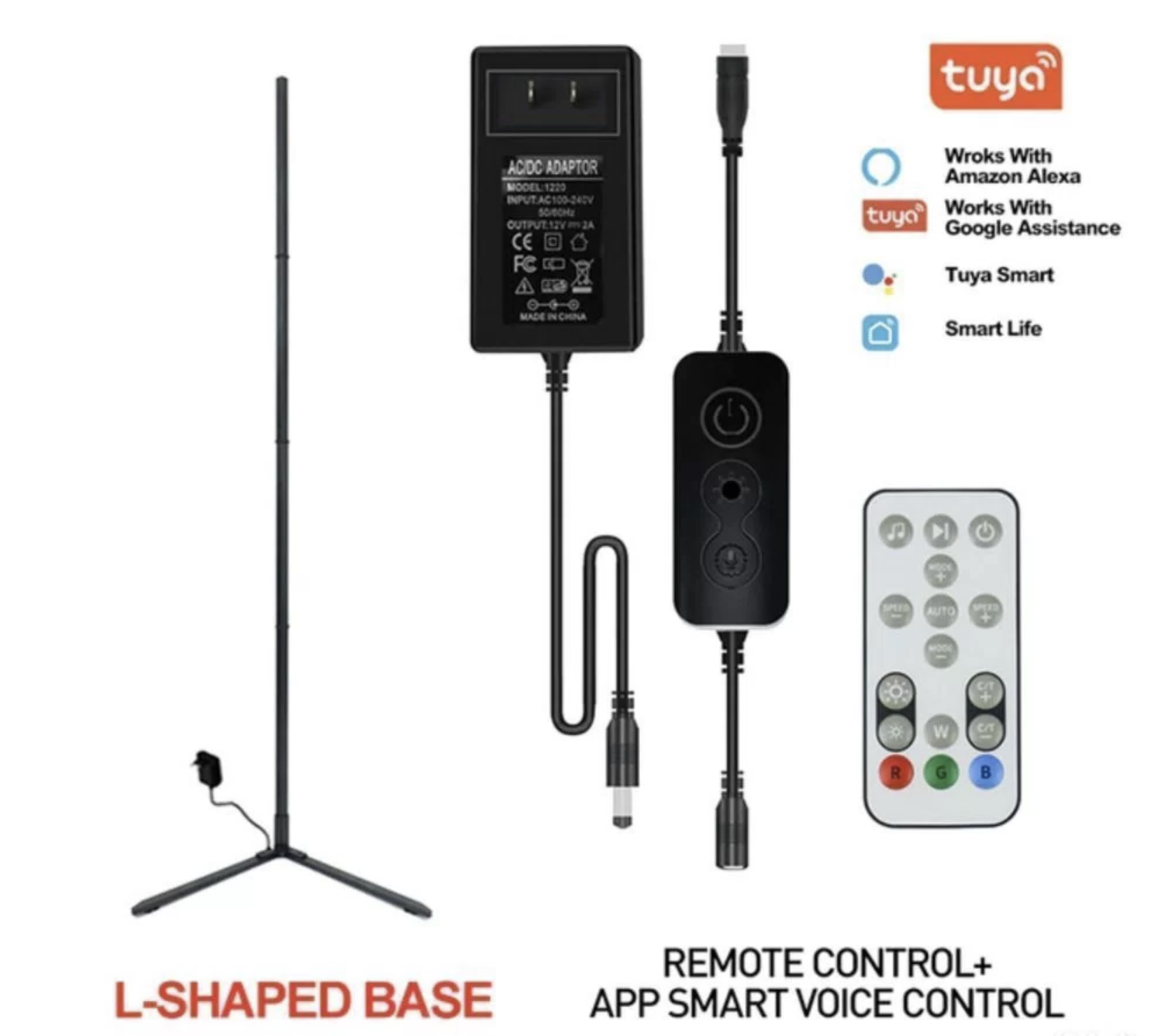 Светодиодная RGB напольная лампа 180 см WiFi пульт 23021064