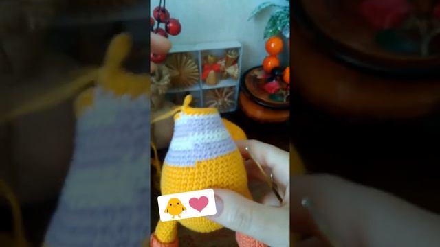 Цыпленок. Цыпленок крючком. Цыпленок амигуруми.