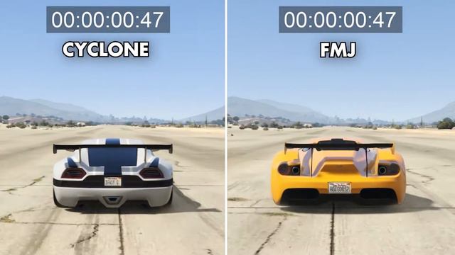 GTA 5 ONLINE WHICH IS FASTEST: CYCLONE VS SUPER CARS