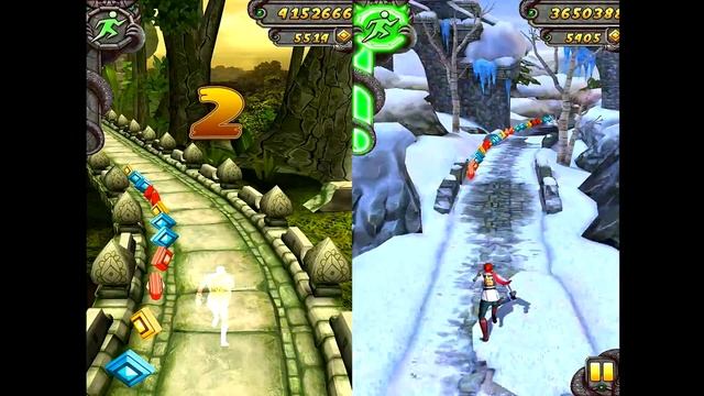 Temple Run 2 Lost Jungle VS Frozen Shadows Android IPad IOS Gameplay HD #1