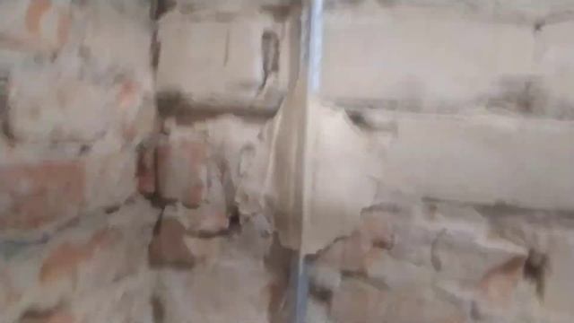 перегородка из Б/У кирпича +маяки под штукатурку