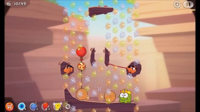 Cut the Rope 2 - Level 37 3 stars 49 fruits 2 stars  dont use triggered ballons