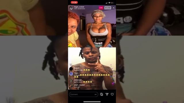 @realqueenopp And @michelle_fngm Live With @saedemario