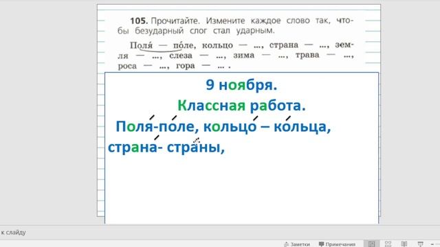 Урок русского языка Перенос слова, 2 класс