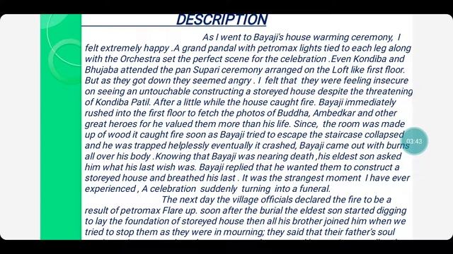 SSC 10th Class English Creative Writing -Description -Unit -5 (B )The Storeyed House - II | TS | AP