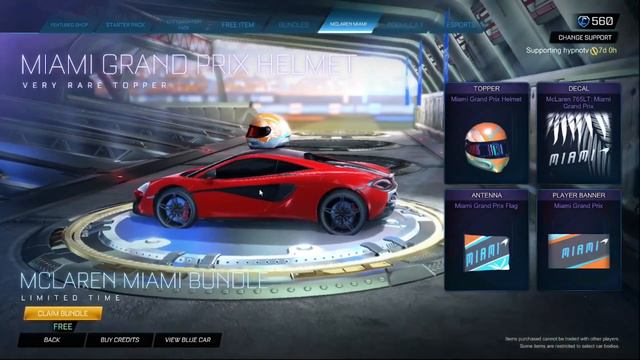 ROCKET LEAGUE MCLAREN 765LT IN ITEM SHOP + FREE ITEMS