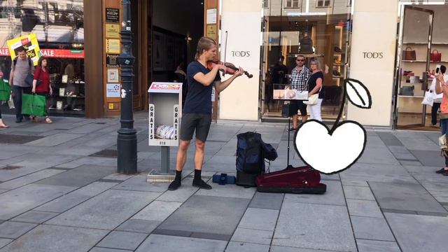 Nocturne (secret Garden) Cover By Street Musician In Stephansplatz Vienna Austria