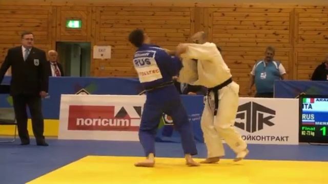 Judo Veterans EM 2011 M2 73 Finale Aracu vs Merenkov