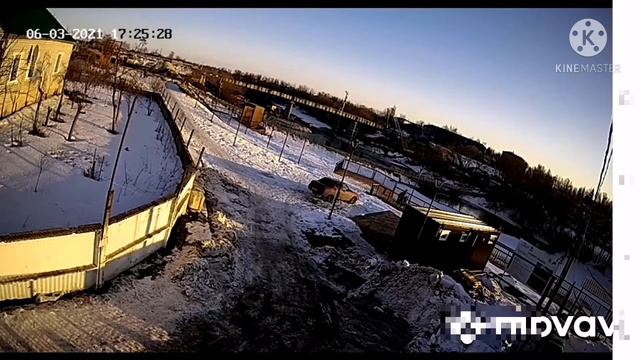 Г. Данков улица 8 марта 13а (съёмка 6 марта с помощью камеры видеонаблюдения)