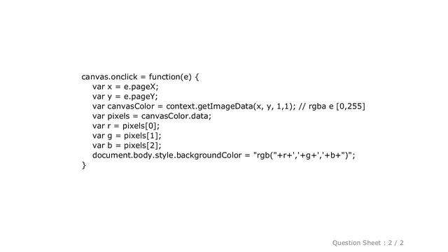 HTML : Reading the RGB value of a canvas pixel