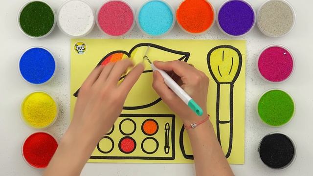 Sand Painting & Coloring Makeup