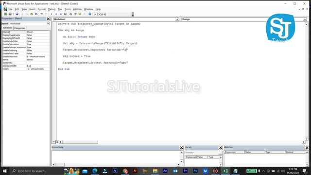 How To #LOCK #CELLS AFTER DATA ENTRY Malayalam- Excel VBA Macro / Immediately Lock Cells