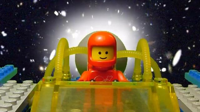 Starfield Test With Lego Spaceship