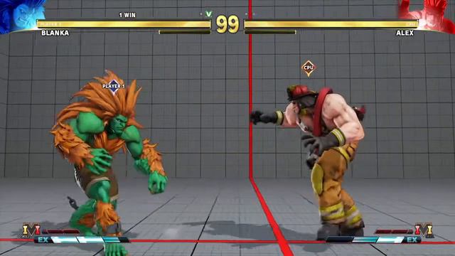 BLANKA VS ALEX - STREET FIGHTER V - DIFFICULTY 6