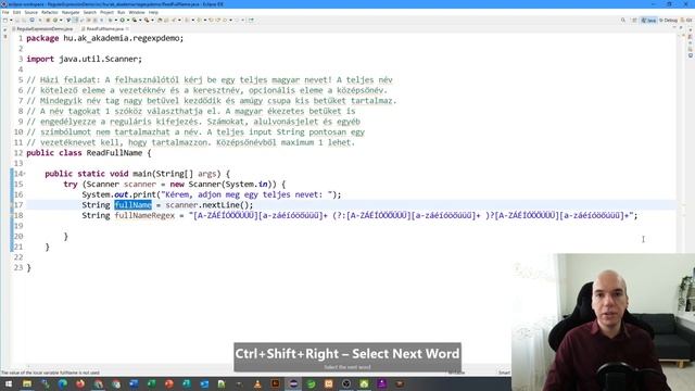 Reguláris Kifejezések - String Metódusai - Java Programozás Kezdőknek Andrissal - 68. Rész